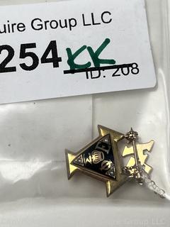 Sigma Chi Fraternity Pin. Gold Filled