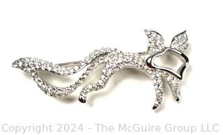 Swarovski Crystal Fox Brooch 