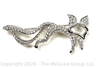 Swarovski Crystal Fox Brooch 