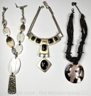 Three (3) Costume Jewelry Statement Necklaces