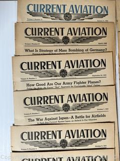 19 Issues of 1940's Current Aviation Magazine