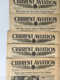 19 Issues of 1940's Current Aviation Magazine