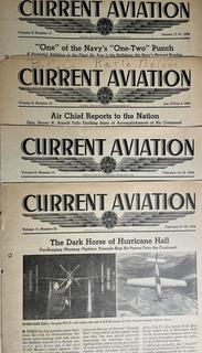 19 Issues of 1940's Current Aviation Magazine