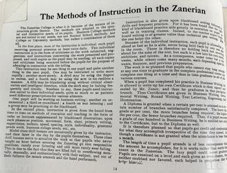 Zanerian "Penmanship" College, Ohio Publication. (Was 0056)