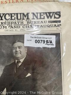 Old titles, same issues...The Outlook Magazine (1914 and 1934) & Lyceum News (1910 & 1914)  (Was 0079)