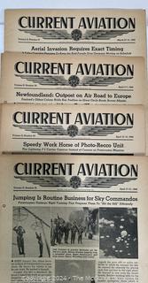 12 Issues of 1940's Current Aviation Magazine