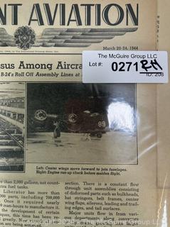 12 Issues of 1940's Current Aviation Magazine