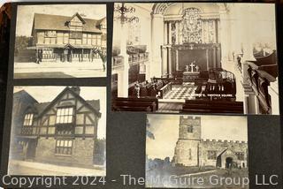 Early 1900's Family Photo Album of European Grand Tour with Post Cards.  View all photos