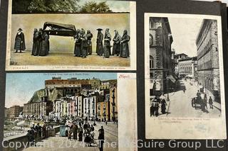 Early 1900's Family Photo Album of European Grand Tour with Post Cards.  View all photos