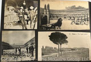 Early 1900's Family Photo Album of European Grand Tour with Post Cards.  View all photos