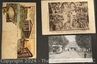 Early 1900's Family Photo Album of European Grand Tour with Post Cards.  View all photos