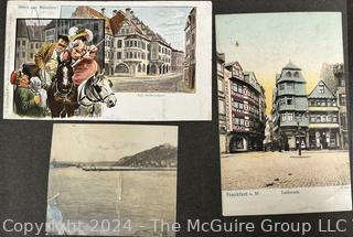 Early 1900's Family Photo Album of European Grand Tour with Post Cards.  View all photos