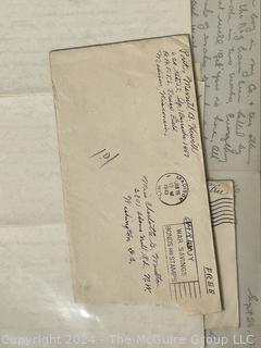 Collection of WWII Wartime Letters From Soldier to Home