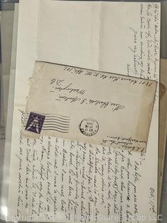 Collection of WWII Wartime Letters From Soldier to Home