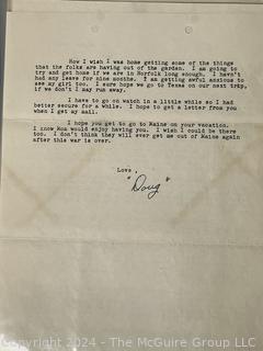 Collection of WWII Wartime Letters From Soldier to Home