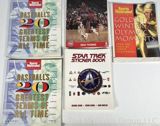 Star Trek Sticker Book and Sports Magazines