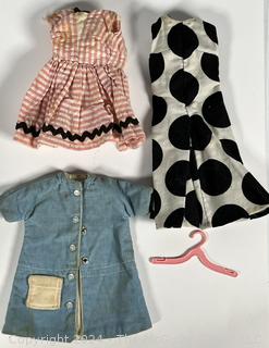 Three (3) Unlabeled Barbie Clothes Including Polka Dot Dress