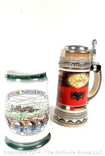 Two (2) German Steins