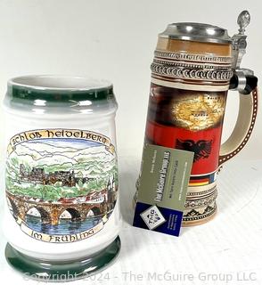 Two (2) German Steins