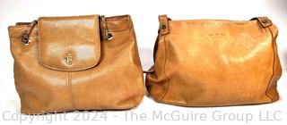 Two (2) Camel Color Leather Hand Bags