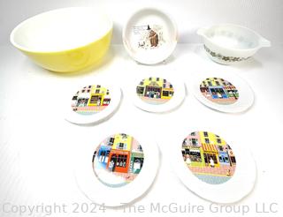 Pyrex Mixing Bowls and Luncheon Plates