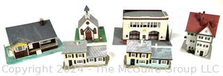 H-O Scale Model Train Building and Scenery Pieces