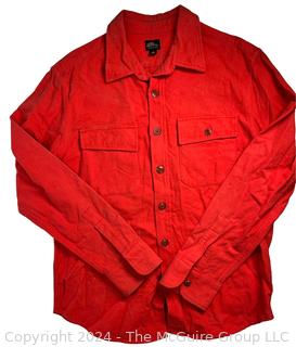 Vintage Red Wool Flannel Shirt By LL Bean, Freeport Maine, Size Medium