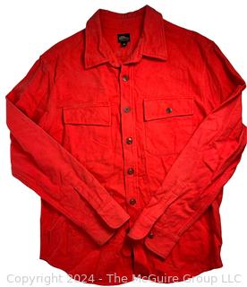 Vintage Red Wool Flannel Shirt By LL Bean, Freeport Maine, Size Medium