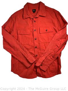 Vintage Red Wool Flannel Shirt By LL Bean, Freeport Maine, Size Medium