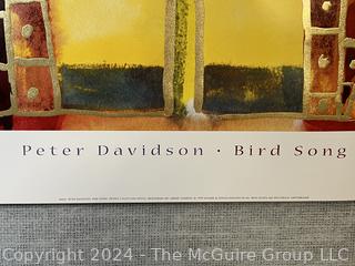 Unframed Poster of Bird Song by Peter Davidson. 23" x 31"