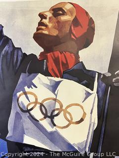 Unframed Reprint of 1936 Olympic Poster. 19" x 27"