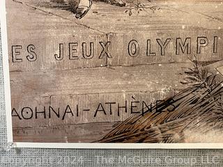 Reproduction Poster of the 1896 Athens Olympic Games. 19.5 x 27.5" 