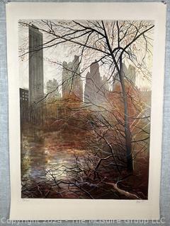 Unframed Print of Skyline Signed and Numbered by Artist Marti. 21 x 30"