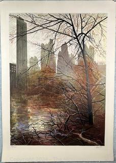 Unframed Print of Skyline Signed and Numbered by Artist Marti. 21 x 30"