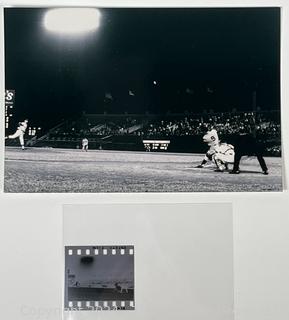 35mm Negative and Print of NY Yankee Roger Maris Hitting  by Photographer A. Rickerby 