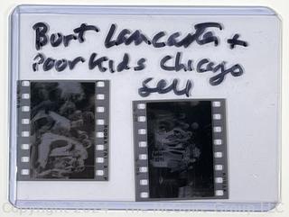 Two (2) 35mm Negatives of Burt Lancaster in NCAAP TV Special