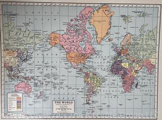 Hammonds World Atlas With World War 2 Maps, 1942 Book (Was 0054)