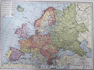 Hammonds World Atlas With World War 2 Maps, 1942 Book (Was 0054)