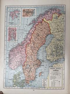 Hammonds World Atlas With World War 2 Maps, 1942 Book (Was 0054)