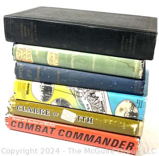 Six (6) Hard Back Books Including Combat Commander