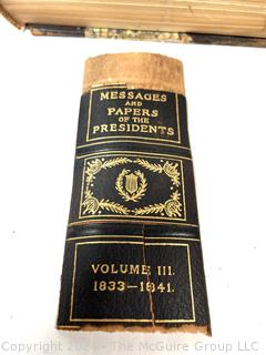 Three (3) Volumes of A Compilation of Messages & Papers of the Presidents by James Richardson 1903 Book WAS 32