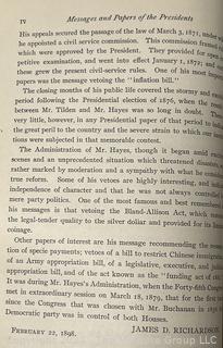 Three (3) Volumes of A Compilation of Messages & Papers of the Presidents by James Richardson 1903 Book WAS 32