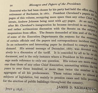 Three (3) Volumes of A Compilation of Messages & Papers of the Presidents by James Richardson 1903 Book WAS 32