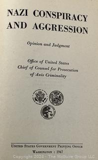 Nazi Conspiracy and Aggression Opinions and Judgements from United States Printing Office Book 1947 