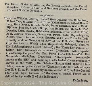 Nazi Conspiracy and Aggression Opinions and Judgements from United States Printing Office Book 1947 