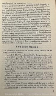 Nazi Conspiracy and Aggression Opinions and Judgements from United States Printing Office Book 1947 