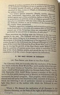 Nazi Conspiracy and Aggression Opinions and Judgements from United States Printing Office Book 1947 