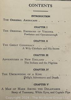 Two (2) Books on American Indians Including Wild Life Among the Red Men and True Stories About Indians