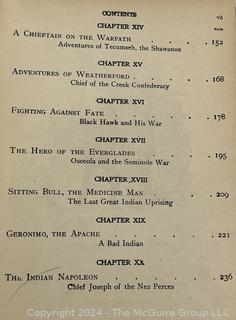 Two (2) Books on American Indians Including Wild Life Among the Red Men and True Stories About Indians