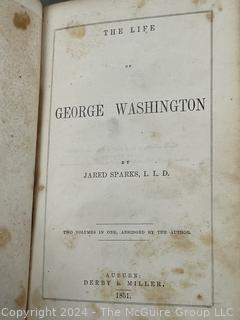 Life of George Washington Book by Jared Sparks 1851 